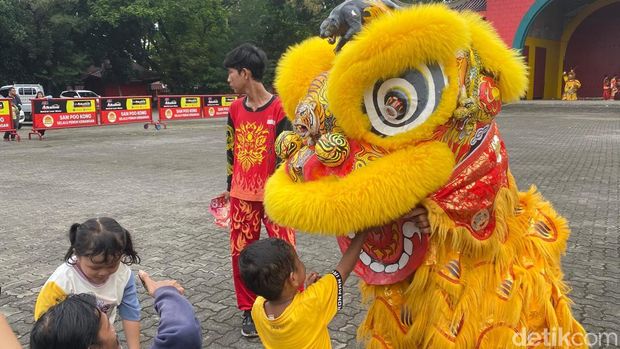 Suasana objek wisata Kelenteng Sam Poo Kong di daerah Simongan, Kecamatan Semarang Barat, Selasa (28/1/2025).