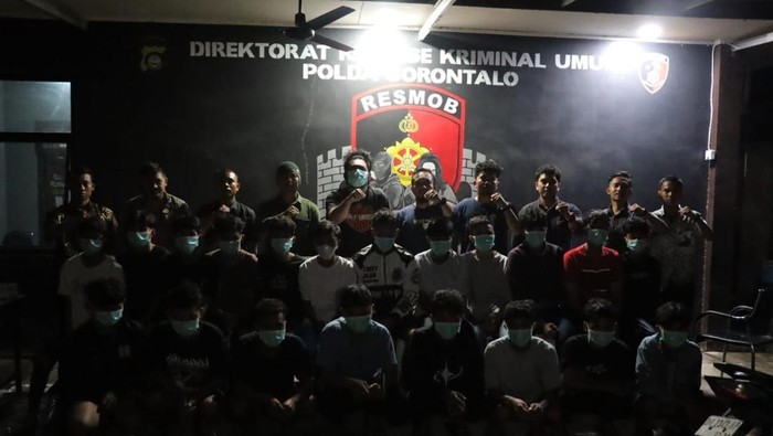 Tim Resmob Polda Gorontalo menangkap 20 pelaku pemerkosaan gadis ABG. Dokumen Istimewa