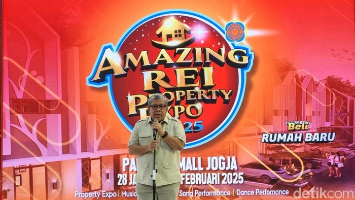 Wakil Menteri Perumahan dan Kawasan Permukiman (PKP), Fahri Hamzah di acara Amazing REI Property Expo 2025 di Sleman, Selasa (28/1/2025).