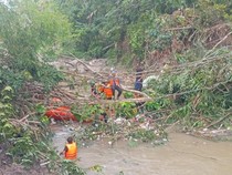 Sisir Sungai Kelekar Antisipasi Banjir, BPBD Prabumulih Temukan Pohon Tumbang