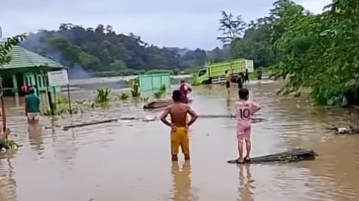 Desa Muara Kuis tergenang banjir akibat luapan Sungai Rawas, Muratara