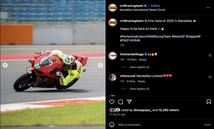 Murid Valentino Rossi Latihan di Mandalika