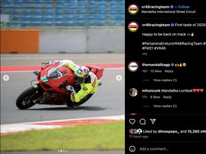 Aksi Murid-murid Valentino Rossi Latihan di Sirkuit Mandalika
