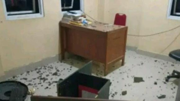 Penampakan Polsek dirusak yang ternyata hoaks. Dokumen Istimewa