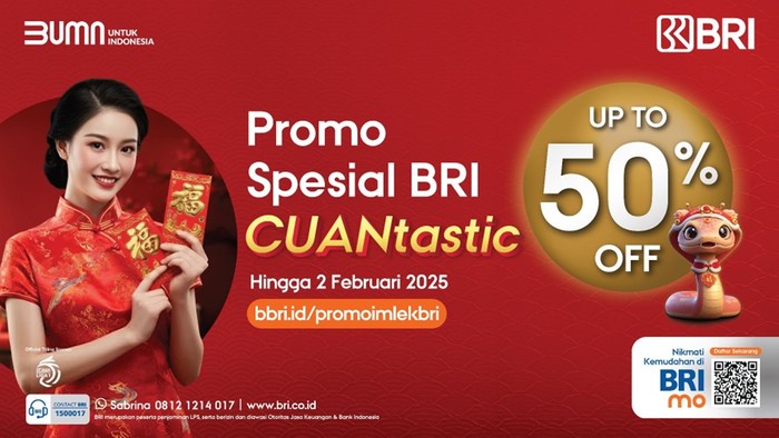 Rayakan Imlek dengan Promo Cuantastic BRI, Ada Diskon hingga 50%!