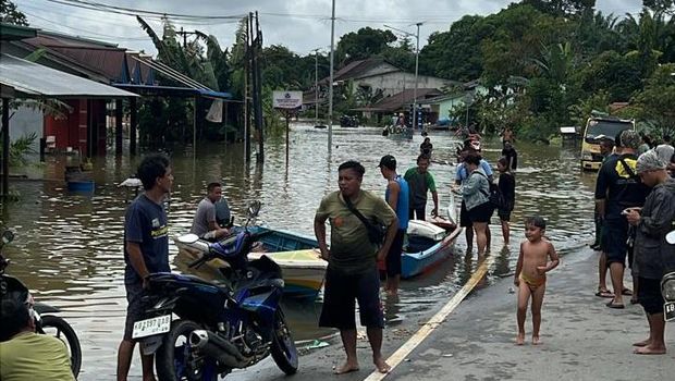Banjir di Kecamatan Entikong, Kabupaten Sanggau, Kalimantan Barat. Dokumen Istimewa