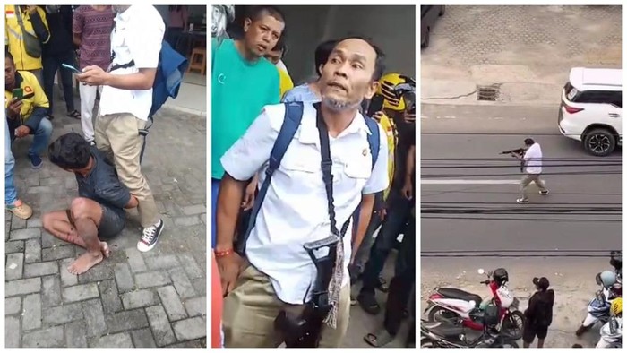 Bripka Agus Simanjuntak amankan pelaku curanmor yang todongkan senpi ke warga.