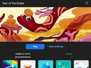 Cara Main Game Google Bertemakan Tahun Ular