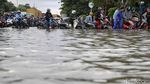 KBN Cakung Cilincing Banjir, Kemacetan Mengular
