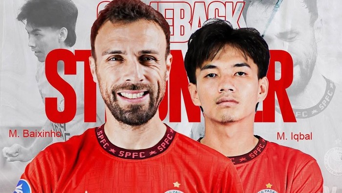 Marco Baixinho dan Muhammad Iqbal (Foto: dok. Semen Padang FC).