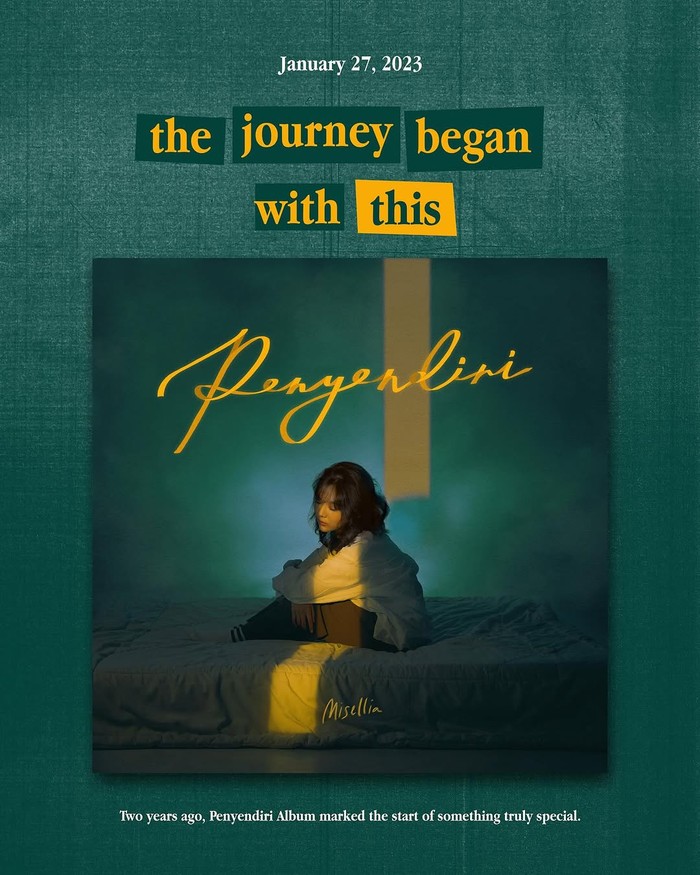 Penyanyi Misellia merilis ulang album Penyendiri dalam versi deluxe dengan tiga lagu berbahasa Korea.