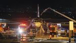 Penampakan Pesawat Air Busan Setelah Terbakar di Bandara Korsel