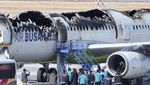Penampakan Pesawat Air Busan Setelah Terbakar di Bandara Korsel