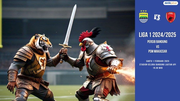 Persib Bandung vs PSM Makassar.