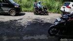 Awas! Jalan Gunung Sindur Arah Serpong Rusak
