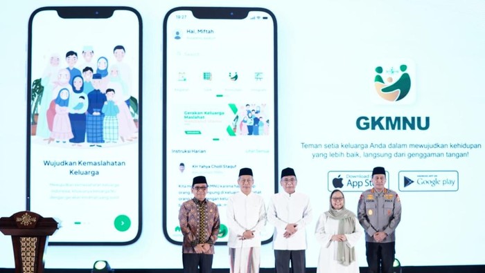 Peluncuran aplikasi GKMNU di Hotel Bidakara, Jakarta, Jumat (31/1/2025).