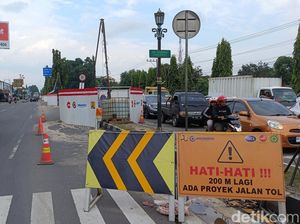 Hati-hati Dab, Ring Road Barat Ada Pemasangan Pagar Seng Proyek Tol Jogja-Solo