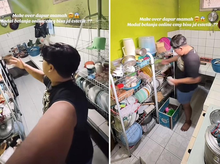 Pria ini merenovasi dapur jadi estetis, modal dari belanja online Pria ini merenovasi dapur jadi estetis, modal dari belanja online. Postingan tersebut langsung viral di TikTok.