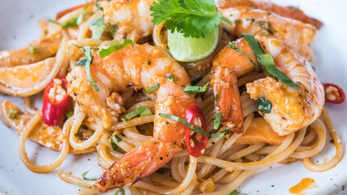 Resep Spaghetti Tumis Udang dan Cabe