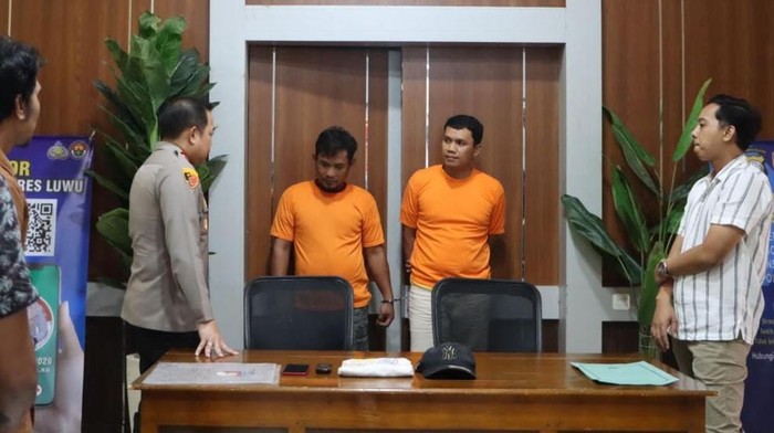 Tampang kedua pelaku penipuan Kadis Pendidikan Luwu dengan motif mengaku sebagai utusan bupati terpilih Patahuddin.