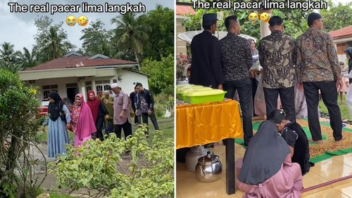 Wanita ini dilamar oleh tetangganya sendiri, definisi jodoh lima langkah dari rumah. Kisah keduanya langsung viral di TikTok.
