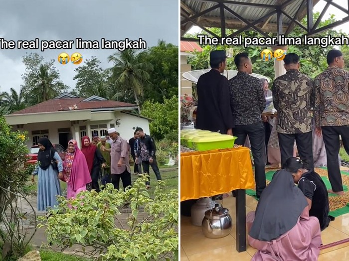 Wanita ini dilamar oleh tetangganya sendiri, definisi jodoh lima langkah dari rumah. Kisah keduanya langsung viral di TikTok.