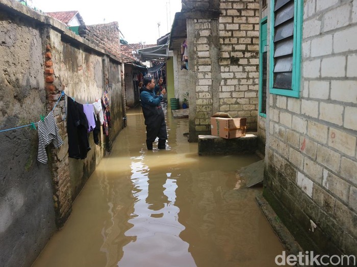 Banjir di Desa Doropayung, Kecamatan Juwana, Kabupaten Pati, Sabtu (1/2/2025).