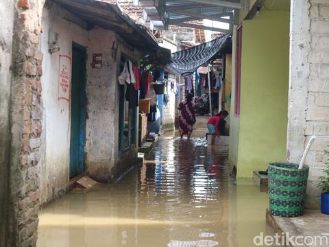 Banjir di Desa Doropayung, Kecamatan Juwana, Kabupaten Pati, Sabtu (1/2/2025).