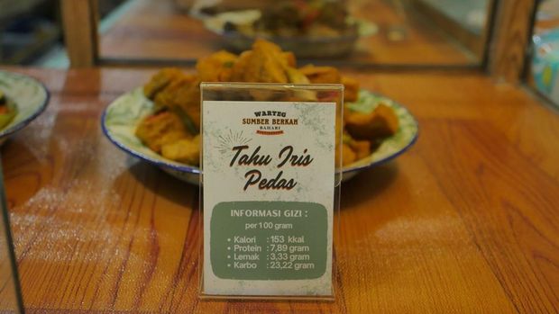 Menu di Warteg Sumber Berkah.