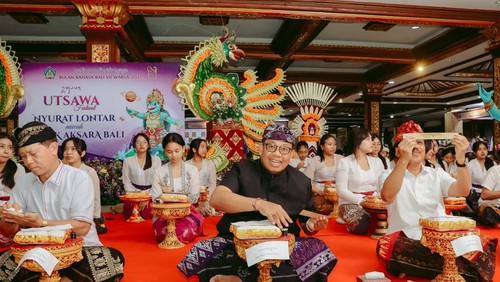 Perayaan Bulan Bahasa Bali, Sabtu (1/2/2025). (Humas Pemprov Bali)