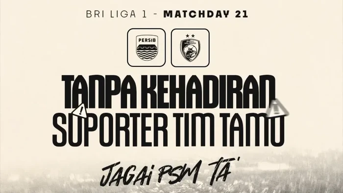 Persib Bandung Vs PSM Makassar dalam matchday ke-21 Liga 1 2024/2025 di Stadion Gelora Bandung Lautan Api.