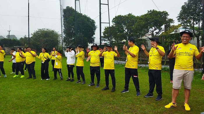 Bahlil dalam acara outbound pengurus DPP Golkar (Kurniawan/detikcom)