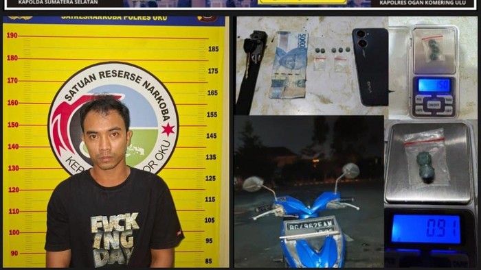 Beni Saputra pengedar narkoba di OKU yang jadi tagret polisi berhasil ditangkap