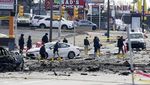 Penampakan Puing-puing Pesawat yang Jatuh di Philadelphia