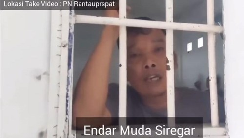 Pria diduga bandar narkoba yang mengaku menyetor uang ratusan juta ke Polres Labuhanbatu. (Dok. Istimewa)