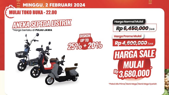 Sepeda Listrik di Transmart Full Day Sale
