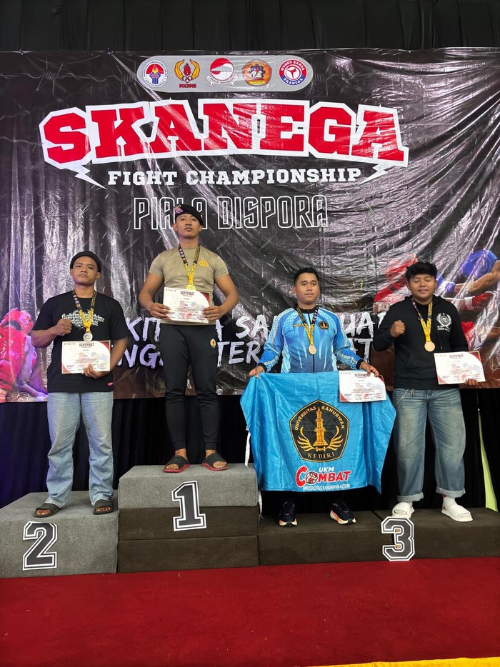 Anggota Satsamapta Polres Lamongan Raih Juara 1 Kejuaraan Wushu Piala Dispora Se-Jatim