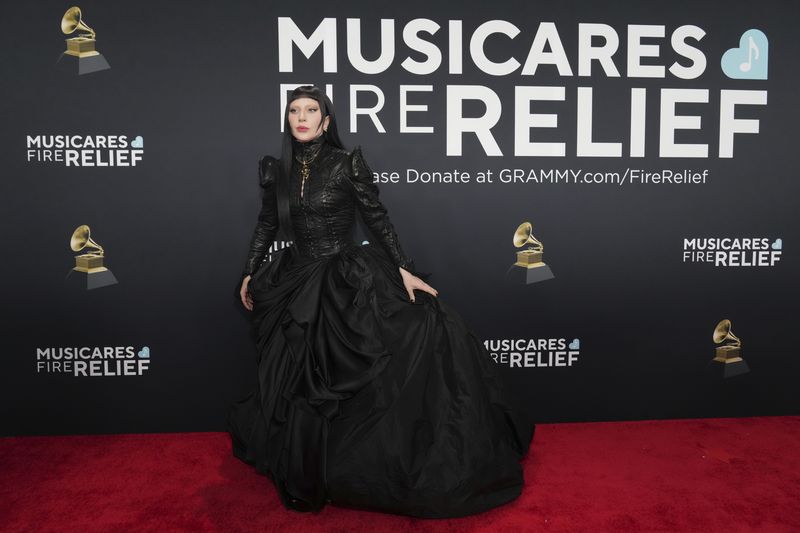 Lady Gaga arrives at the 67th annual Grammy Awards on Sunday, Feb. 2, 2025, in Los Angeles. (Photo by Jordan Strauss/Invision/AP)