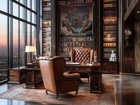 Ilustrasi ruangan di Sky Palace, penthouse tertinggi di dunia