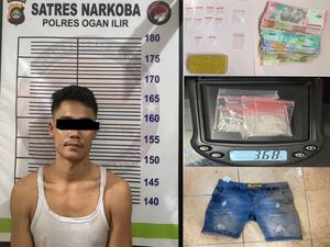 Pengedar Narkoba di Ogan Ilir Diringkus, 15 Paket Sabu Disita