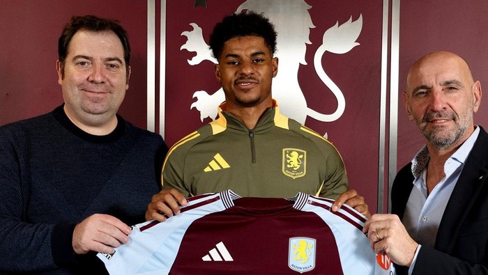 Marcus Rashford dipinjamkan ke Aston Villa dari Manchester United.