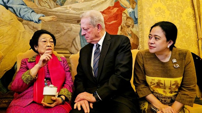 Megawati Soekarnoputri di sela-sela World Leaders Summit on Childrens Rights di Vatikan, Senin (3/2/2025).