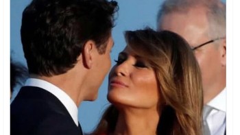 Apakah Trump mengenakan tarif karna PM Kanada Justin Trudeau main mata dengan istrinya? Foto: X.com