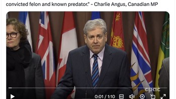 Anggota DPR Kanada ini juga murka. Ancaman ini dayang dari presiden AS yang adalah tersangka dan predator, sebutnya. Foto: X.com