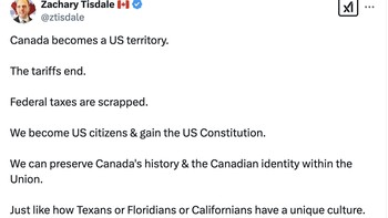 Tapi ada pula yang menyebut Kanada sebaiknya gabung dengan Amerika saja. Foto: X.com