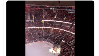 Ketegangan mulai muncul di mana dalam pertandingan hoki, lagu kebangsaan AS dicemooh di Kanada. Foto: X.com