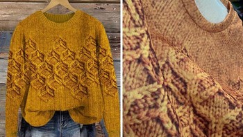 Sweater-nya ternyata cuma kaus biasa yang di-print mirip sweater asli. Foto: brandee95 via Bored Panda