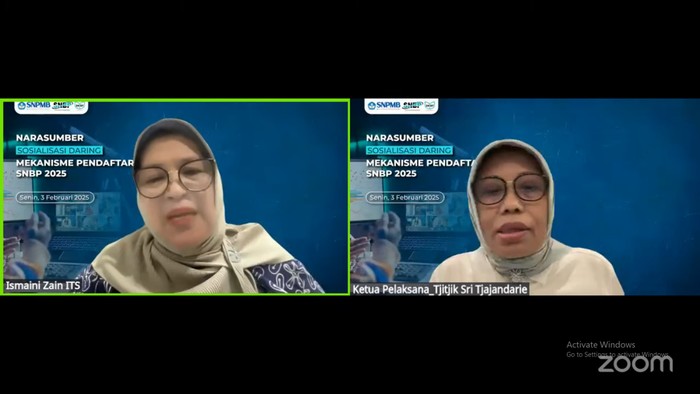 Sosialisasi daring pendaftaran SNBP 2025