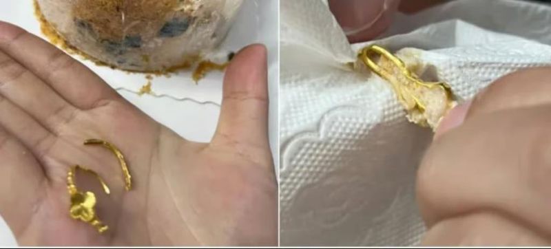 Cincin lamaran patah dan hampir tertelan