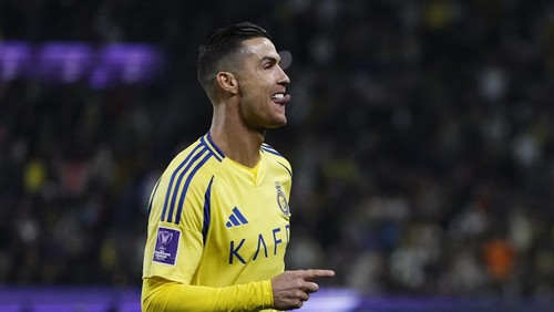 Soccer Football - Asian Champions League - Group B - Al Nassr v Al Wasl - Al-Awwal Park, Riyadh, Saudi Arabia - February 3, 2025 Al Nassrs Cristiano Ronaldo celebrates scoring their second goal REUTERS/Hamad I Mohammed